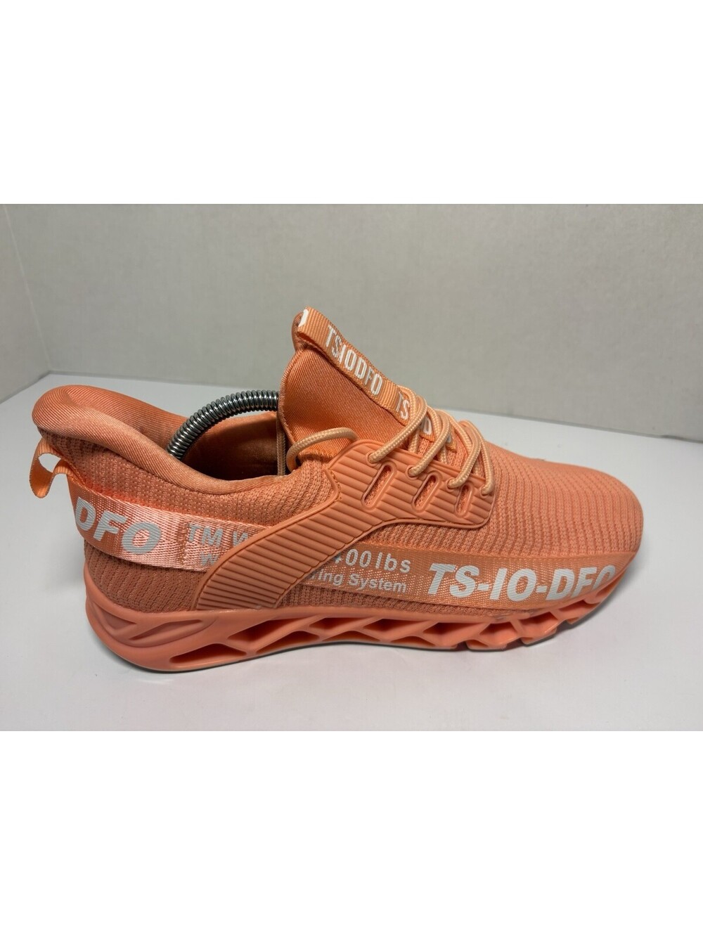 Tsiodfo Peach Orange Blade Women's Knit Running Shoes US Size 11 B